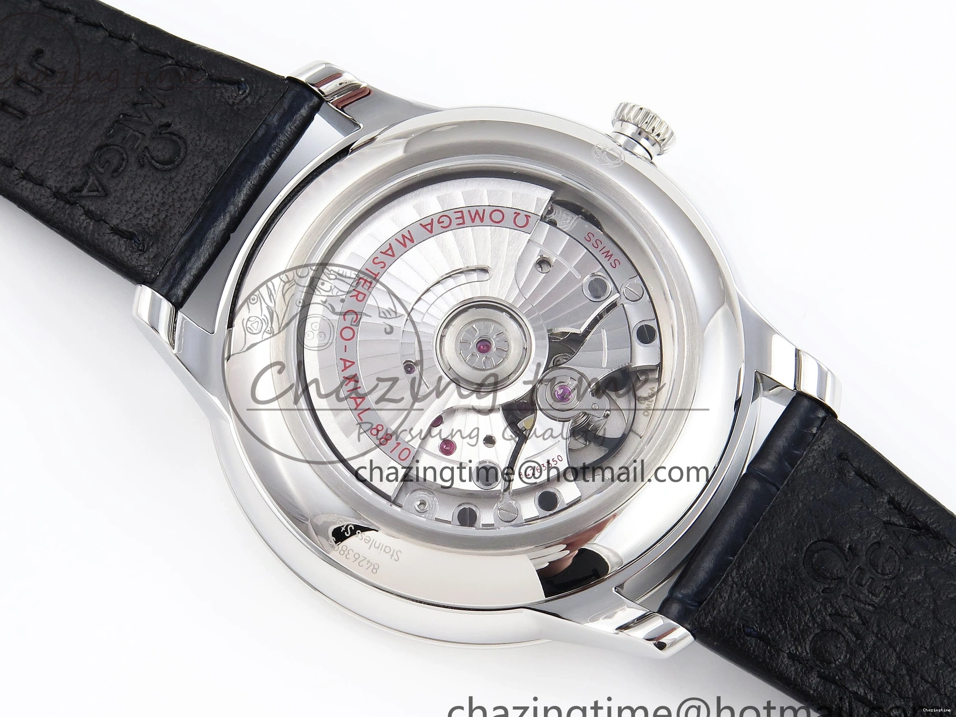 1221 De Ville Power Reserve SS MKF 1:1 Best Edition Black Dial on Black Leather Strap A Packable 7744
